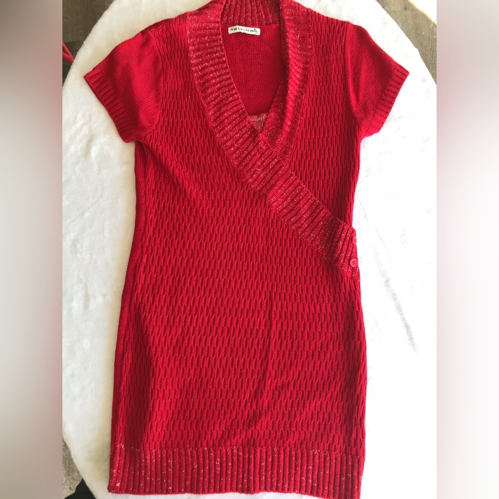 Red Festive Midi Dress size S